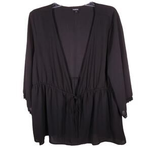Torrid Sheer Surplice Babydoll Top size 1